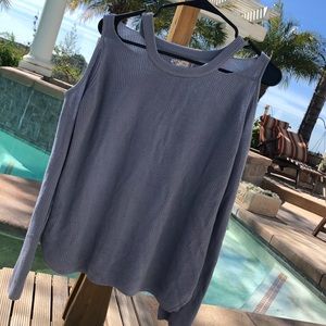 Knitted cold shoulder top